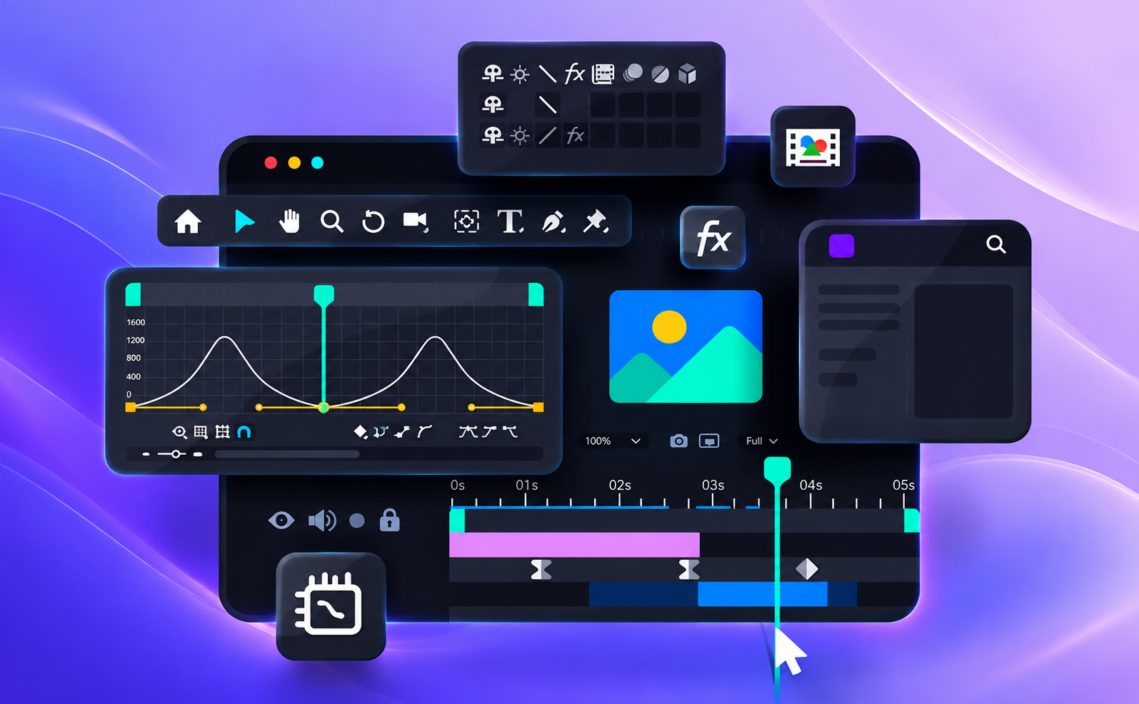 Motion graphics concept artwork